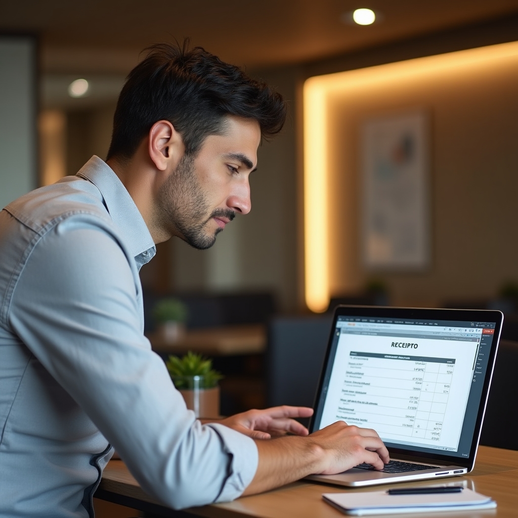 AFIP electronic receipt configuration setup on computer screen